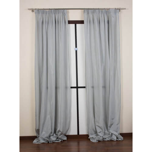 Curtain composed of 2 tent 145x295cm Lorient103 fabric (grey)