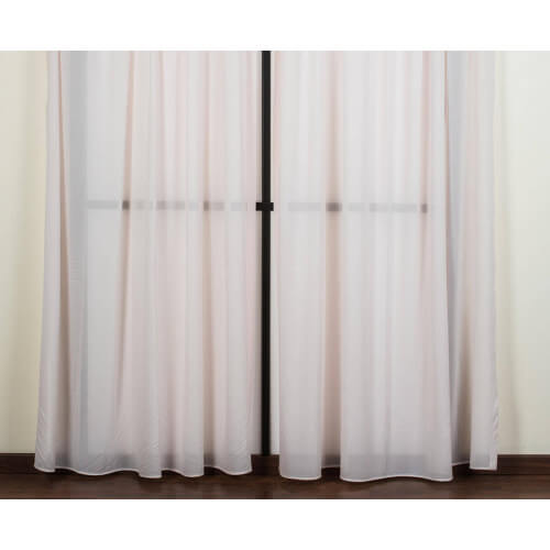 Curtain composed of 2 tent 160x290cm Jorgette91 fabric (pink)