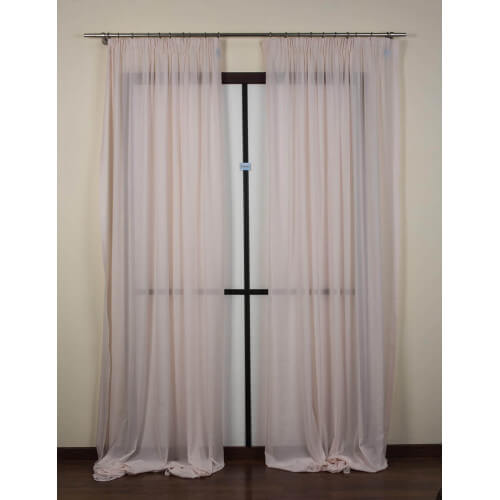 Curtain composed of 2 tent 160x290cm Jorgette91 fabric (pink)