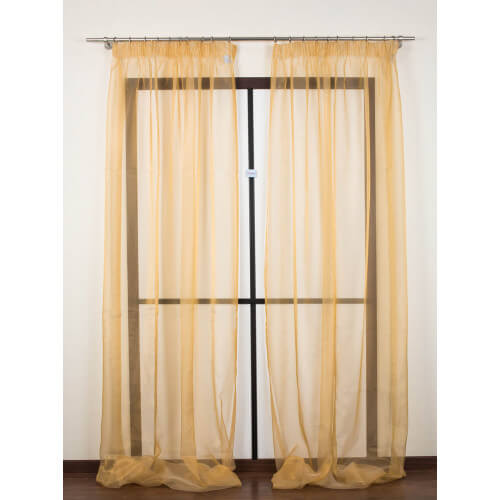 Curtain composed of 2 tent 160x290cm Piano600 fabric (beige)