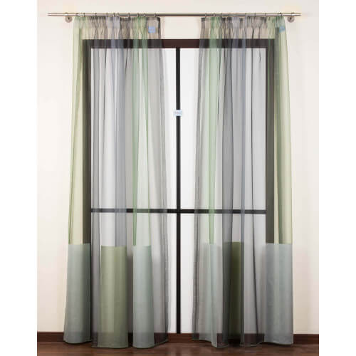 Curtain composed of 2 tent 160x295cm Dama fabric (green)