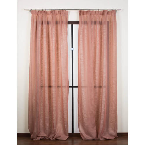 Curtain composed of 2 tent 160x295cm VaniaB fabric (orange)