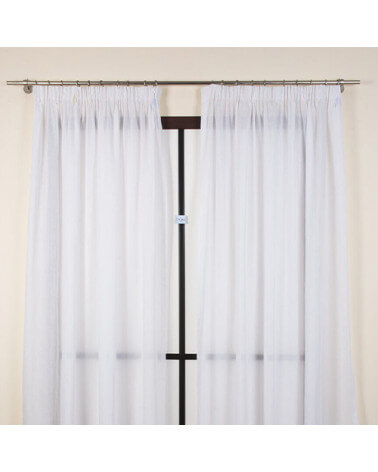 Curtain composed of 2 tent 160x290cm Lopez fabric (white)