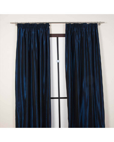 Curtain composed of 2 tent 145x295cm Lorient413 fabric (blue)