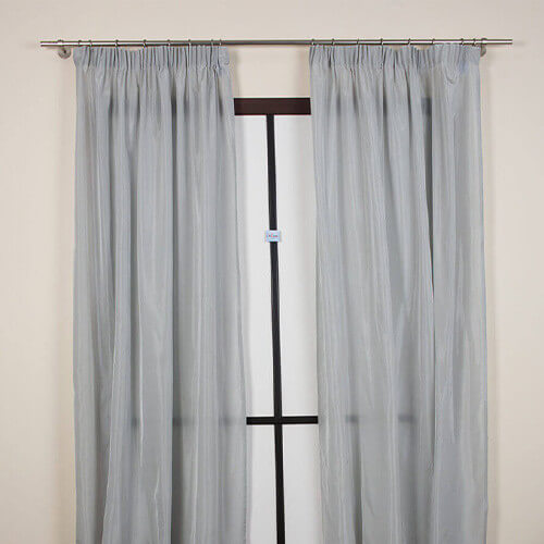 Curtain composed of 2 tent 145x295cm Lorient103 fabric (grey)