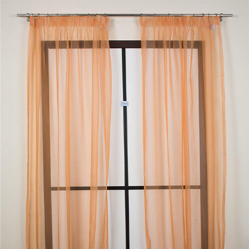 Curtain composed of 2 tent 160x290cm Piano200 fabric (orange)