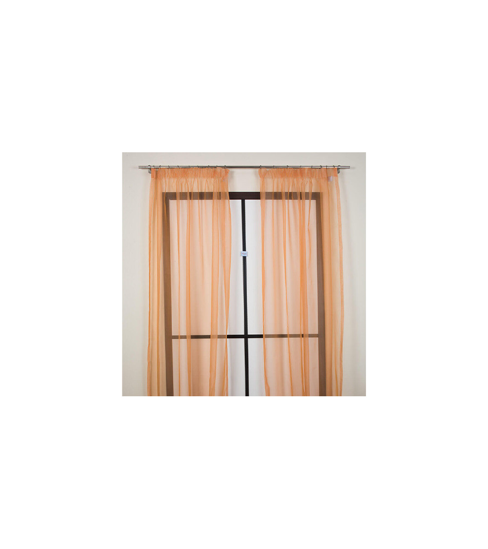 Rideaux composé de 2 feuilles 160x290cm en tissu Piano200 (couleur orange)
