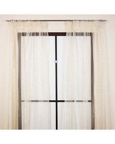 Curtain composed of 2 tent 160x280cm Pur fabric (beige)