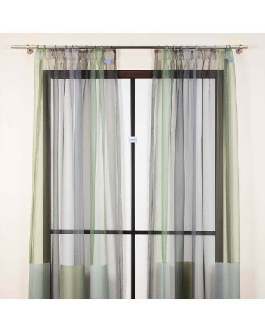 Curtain composed of 2 tent 160x295cm Dama fabric (green)