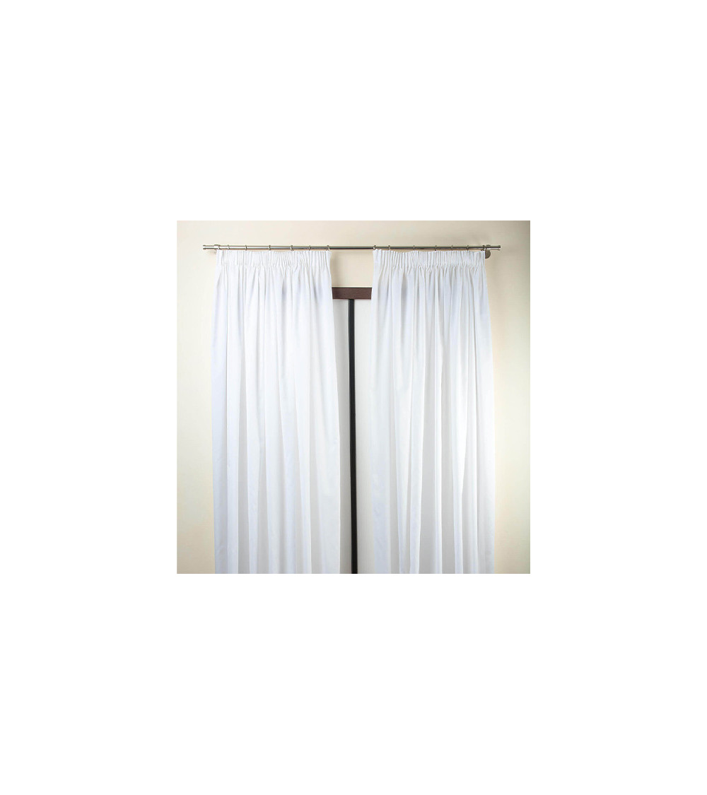 Rideaux composé de 2 feuilles 205x295cm en tissu Arte (couleur blanche)