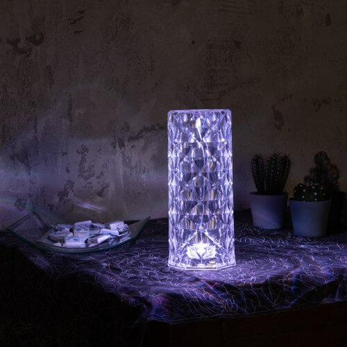LED Plexiglass Table Lamp