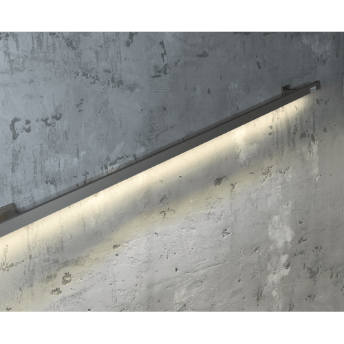 Corrimano in Acciaio Satinato Rettangolare 35x15mm con LED Cob colore Bianco Naturale
