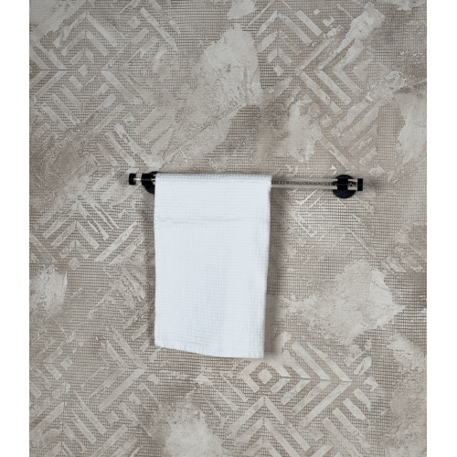 Handtuchhalter aus Plexiglas Ø 20 mm mit Blaseneffekt