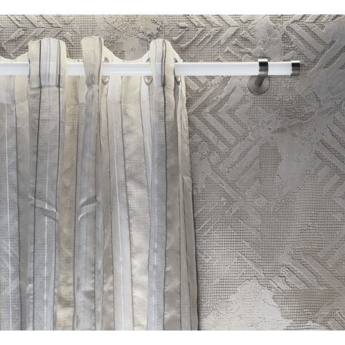 Curtain pole in Plexiglass white with Steel Ø 28mm