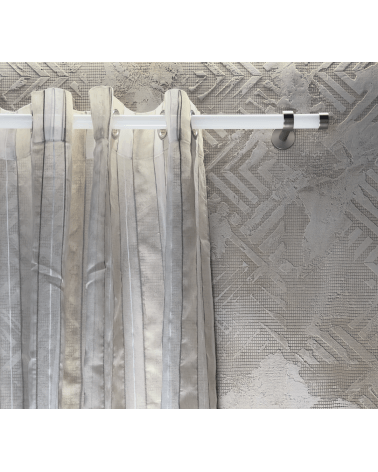 Curtain pole in Plexiglass white with Steel Ø 28mm