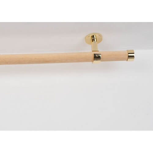 Curtain pole Ø 28mm in Wood with Ceiling Bracket