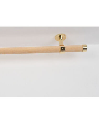 Curtain pole Ø 28mm in Wood with Ceiling Bracket