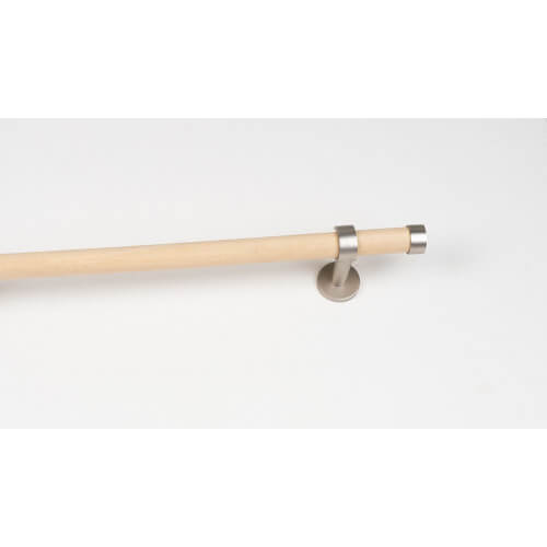 Curtain pole Ø 28mm in Wood with Wall Bracket