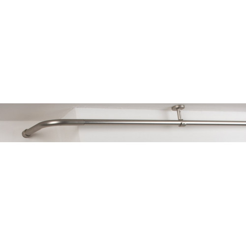 Bastone per Tende Angolare in Acciaio Satinato Ø 20mm