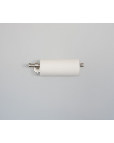 Satin-finish steel kitchen roll holder Ø 20 mm